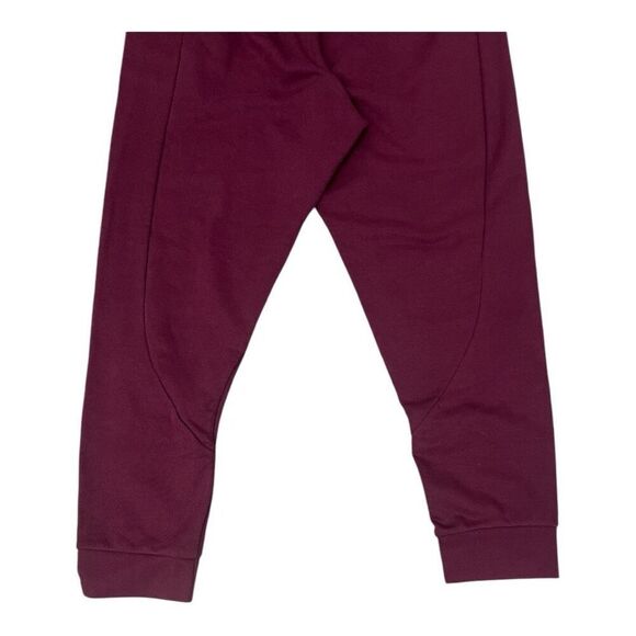 Adidas Men Multi Sport Track Pants 2XL Burgundy Shadow Red Drawstring Fleece - Picture 6 of 12